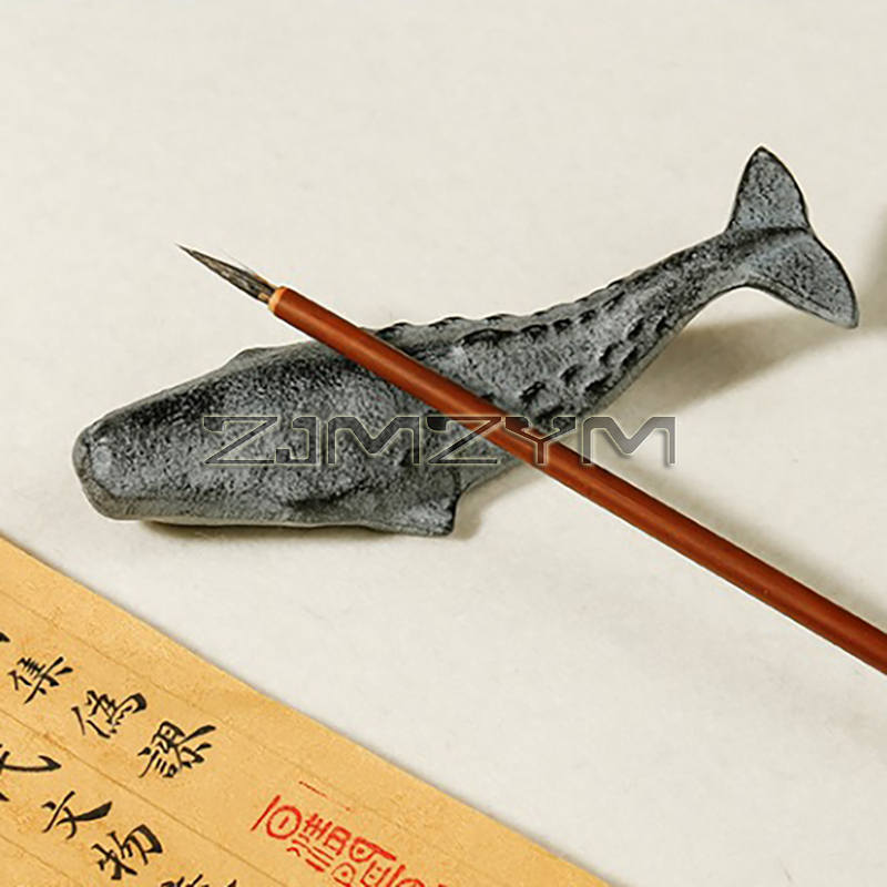 Marine Aquarium Decorations - Iron Whale Paperweights Multifunction Chinese Calligraphy