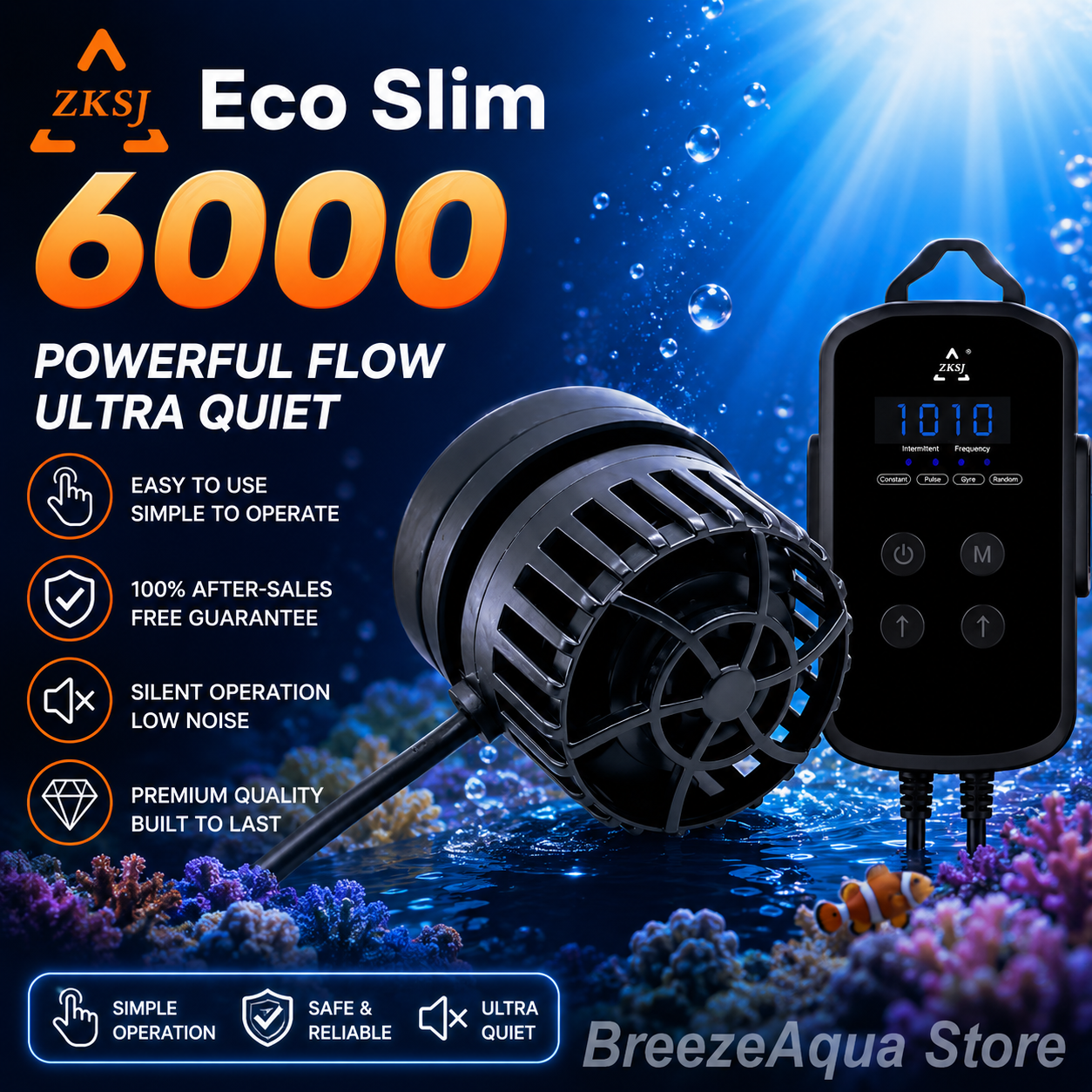 Coral Frag Plug - ZKSJ Eco Slim 6000 DC Mini