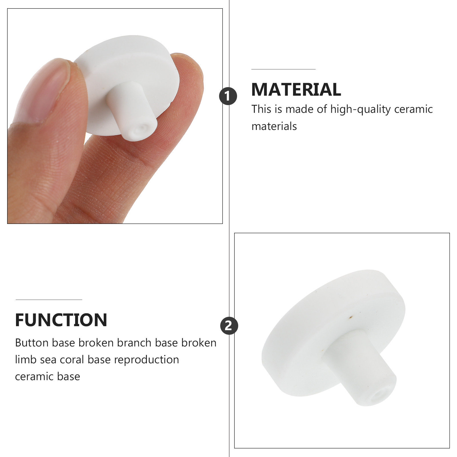 10Pcs Coral Frag Base Ceramic  - огляд і ціна Coral Frag Plug