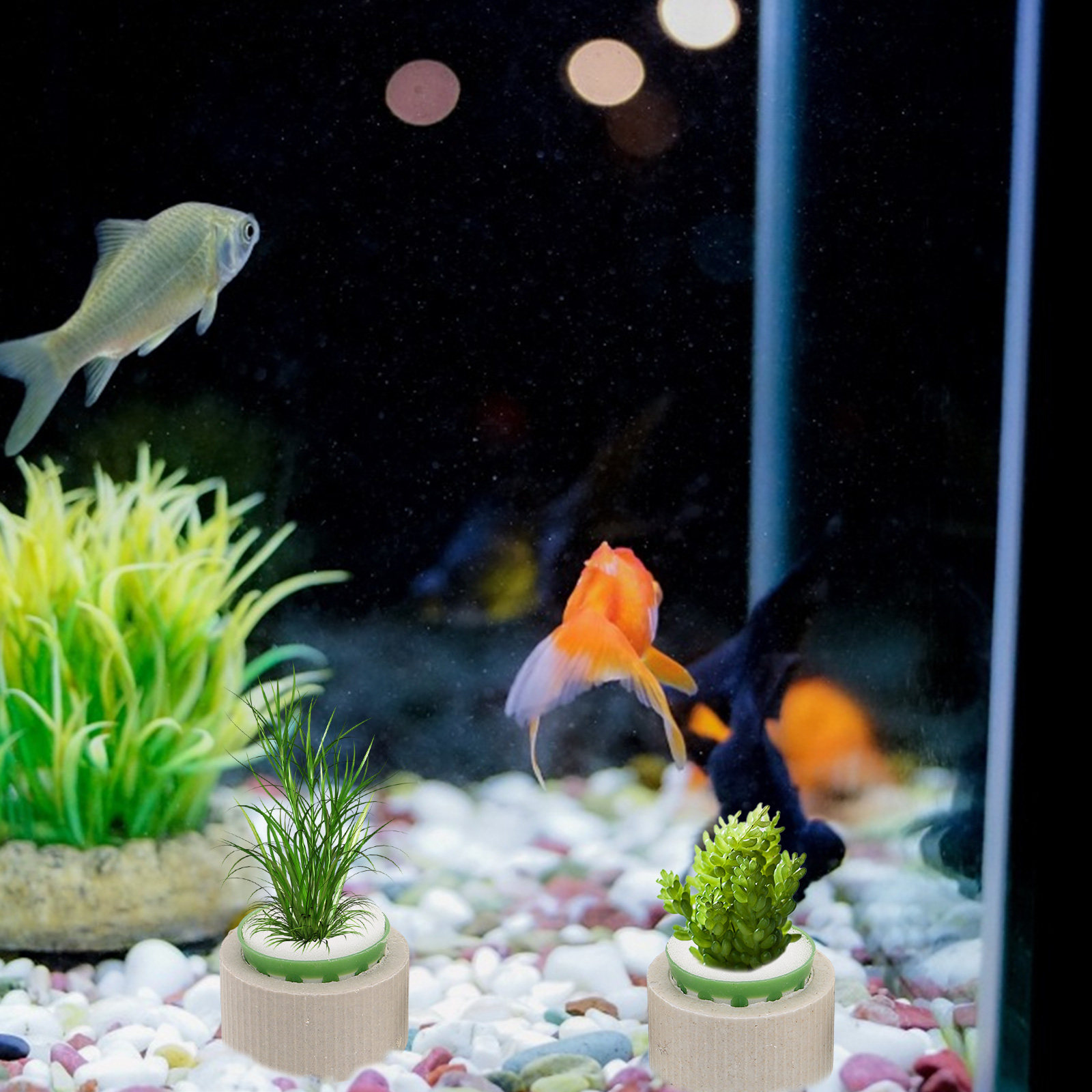9Pcs Aquarium Ceramic Plant Ho - огляд і ціна Aquarium Marine Plants