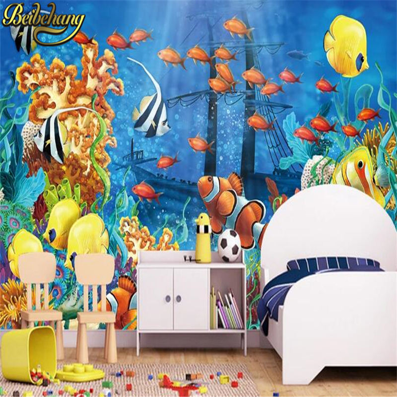 Large murals Wallpaper Cartoon - огляд і ціна Marine Aquarium Wallpaper
