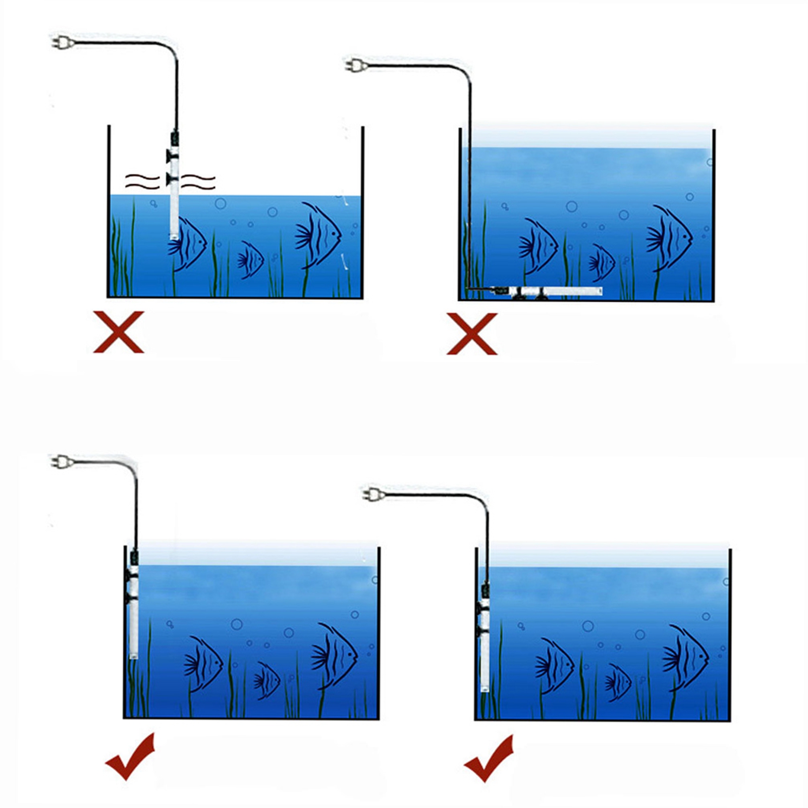 Submersible Heater Heating Rod - огляд і ціна Marine Aquarium Led