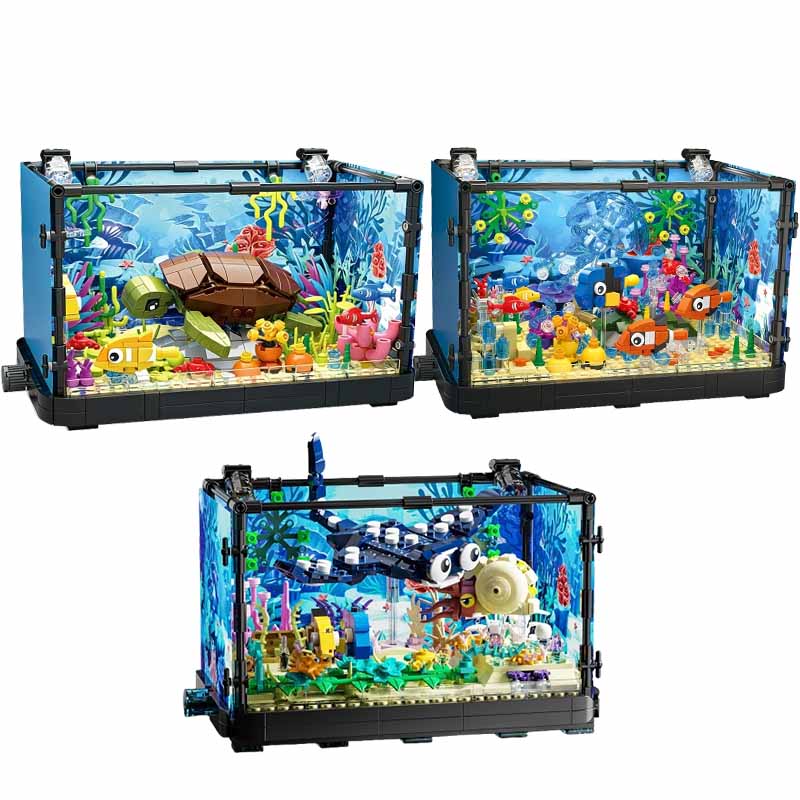 Fish Tank Building Block Set w - огляд і ціна Marine Aquarium Decorations