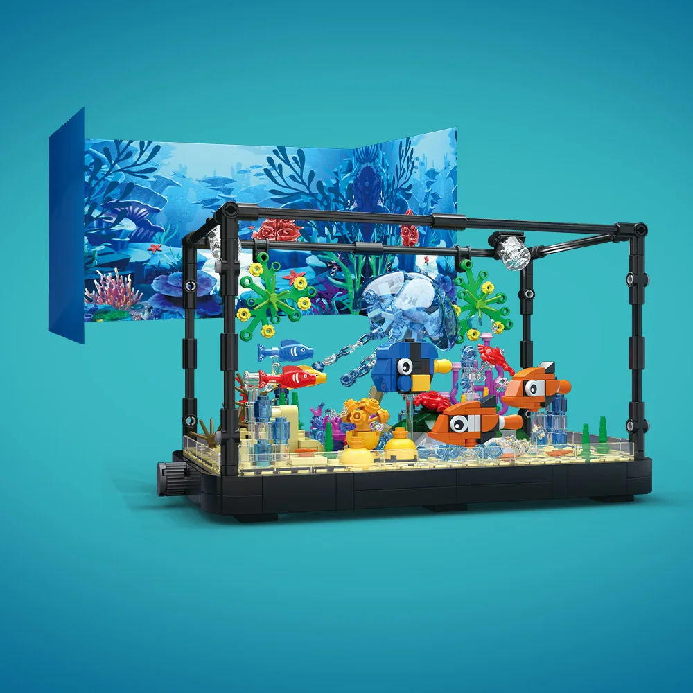 Fish Tank Building Block Set w - огляд і ціна Marine Aquarium Decorations