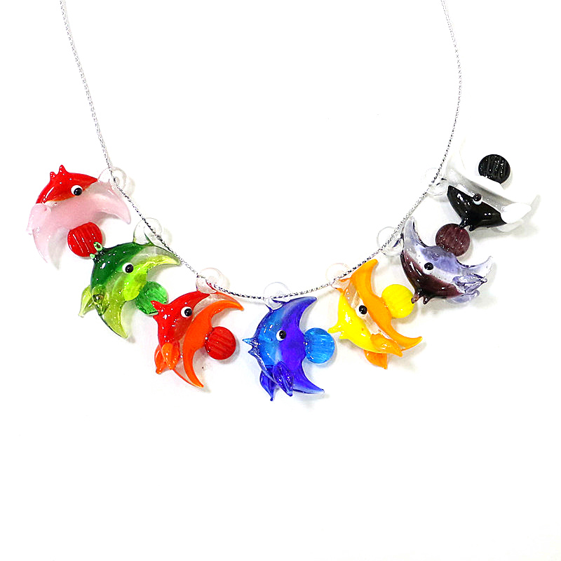 2pcs Mini Fish Glass Pendant C - огляд і ціна Marine Aquarium Decorations