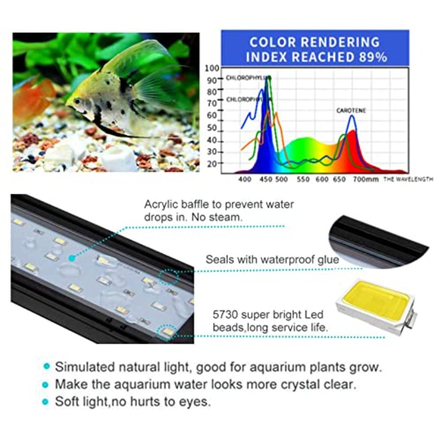 Upgraded Aquarium Light LED Fu - огляд і ціна Aquarium Marine Plants