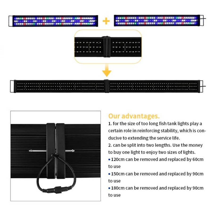 Upgraded Aquarium Light LED Fu - огляд і ціна Aquarium Marine Plants